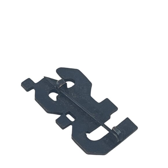 Vintage U.S. Navy Collar Insignia Pin Black Metal Military Badge - Picture 7 of 8